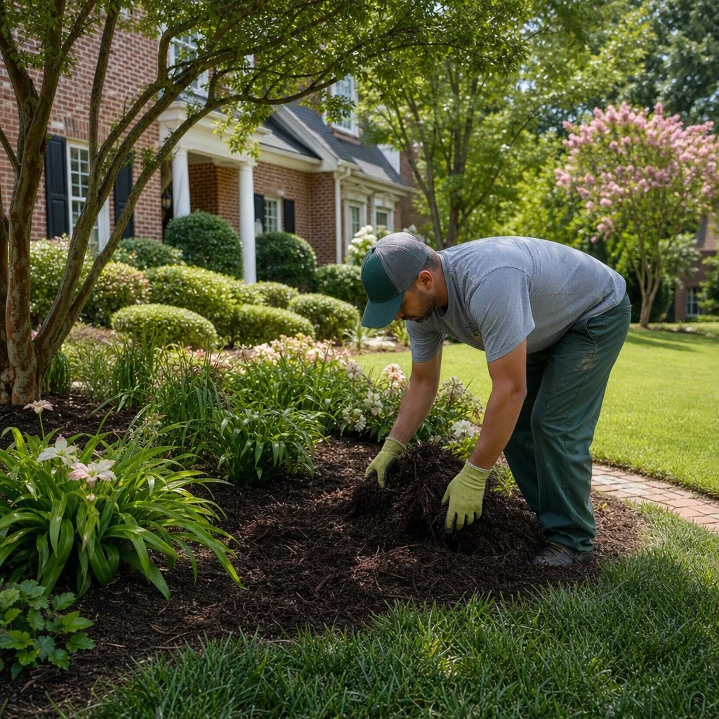 Bed renovation at a Matthews, Mecklenburg County home